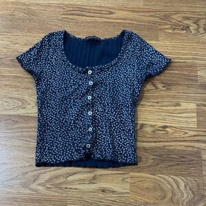Floral Button-Up Brandy Melville Top